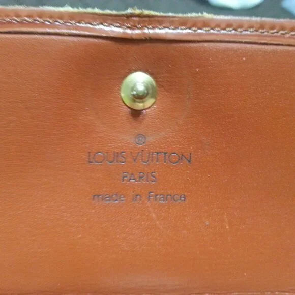 Vintage LV Louis Vuitton Epi Leather Cognac Wallet Trifold Orange Brown women's - Picture 9 of 16